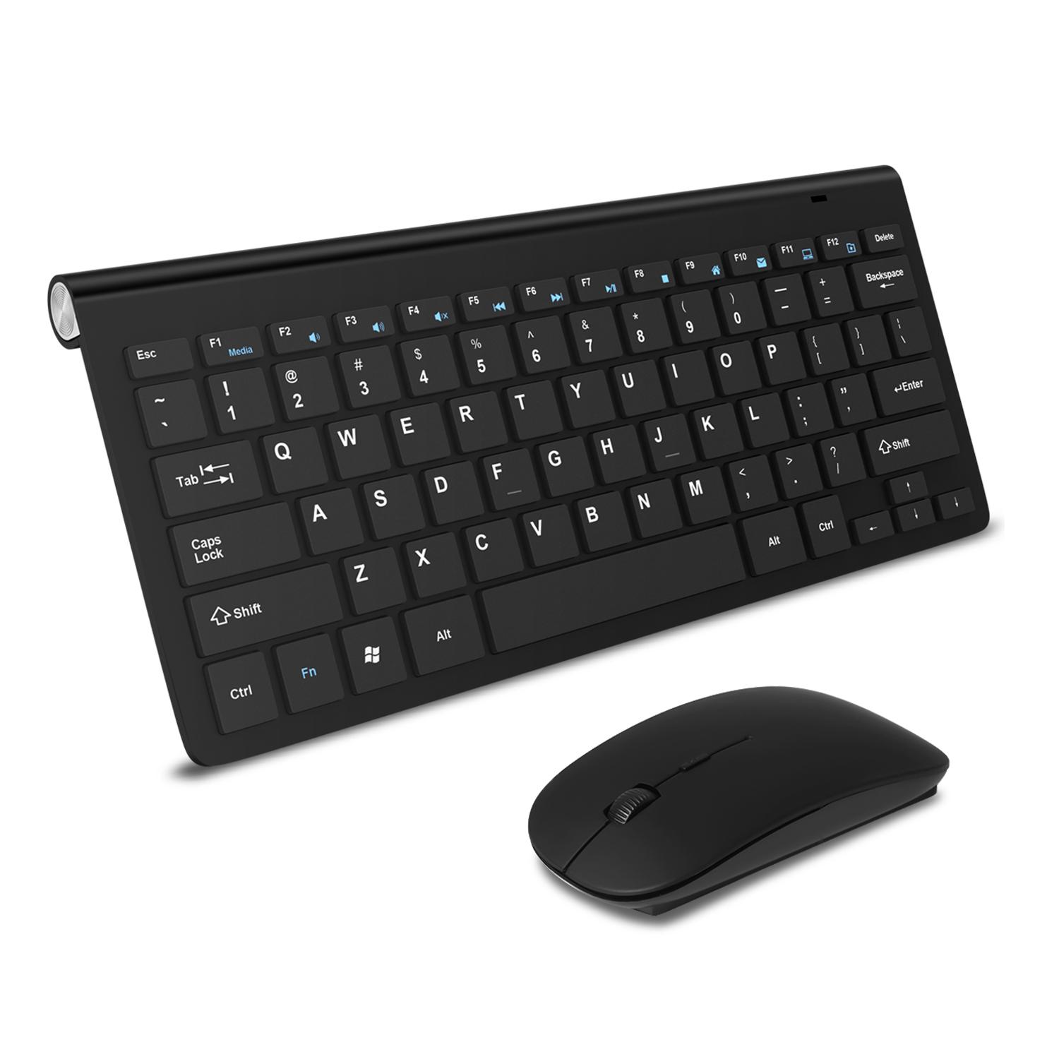 Bàn Phím Và Chuột Không Dây 2.4G USB Mini Bàn Phím Chuột Combo Noiseless Công Thái Bàn Phím Chuột Dành Cho Máy Tính Laptop tivi