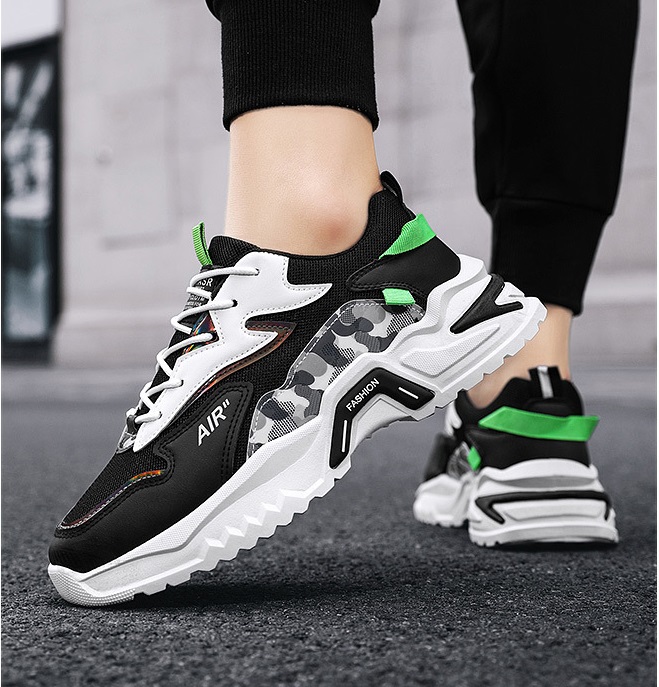 GiàyThể Thao  Nam Sneaker dã ngoại dạo phố đế cao 5cm tăng chiều cao(2 mầu)k12