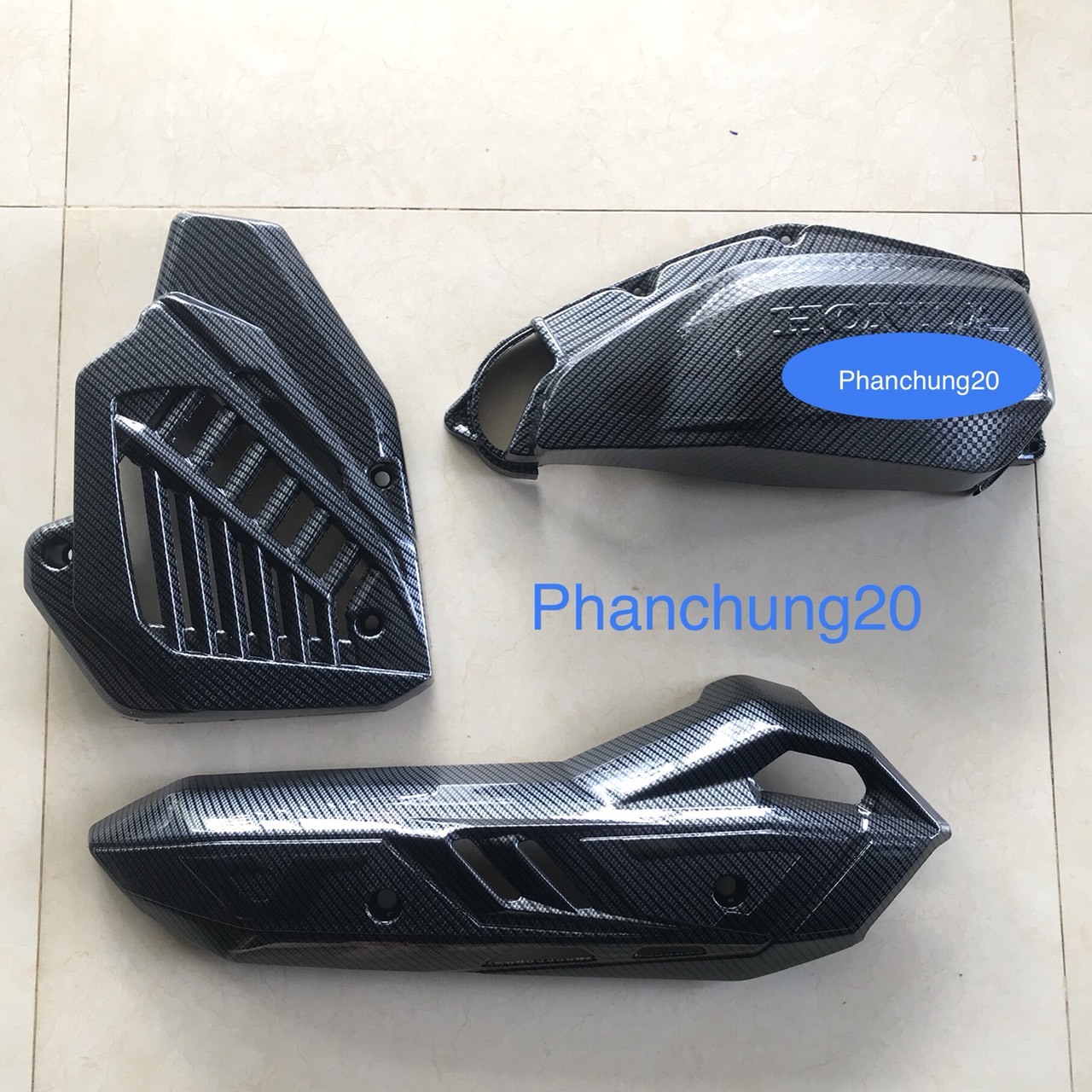 COMBO ỐP PHỤ KIỆN TRANG TRÍ DÙNG CHO XE AB 2020 2021 - 125 150cc CACBON ( 3 MÓN : CHE PÔ, BẦU E, KÉT NƯỚC )