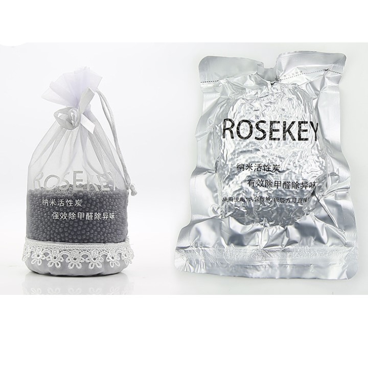 TÚI THAN TRE HOẠT TÍNH ROSEKEY 300G KHỬ MÙI XE CHO Ô TÔ