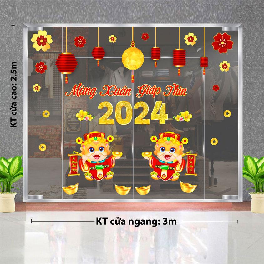 DECAL TRANG TRÍ TẾT 2024 CHO QUÁN BUFFET SUSI