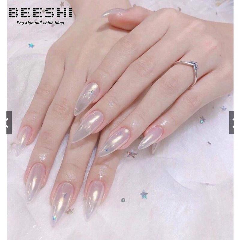 Set 6 hũ bột tráng gương ngọc trai , bột tráng gương ánh ngọc trai trang trí móng- beeshi shop nail