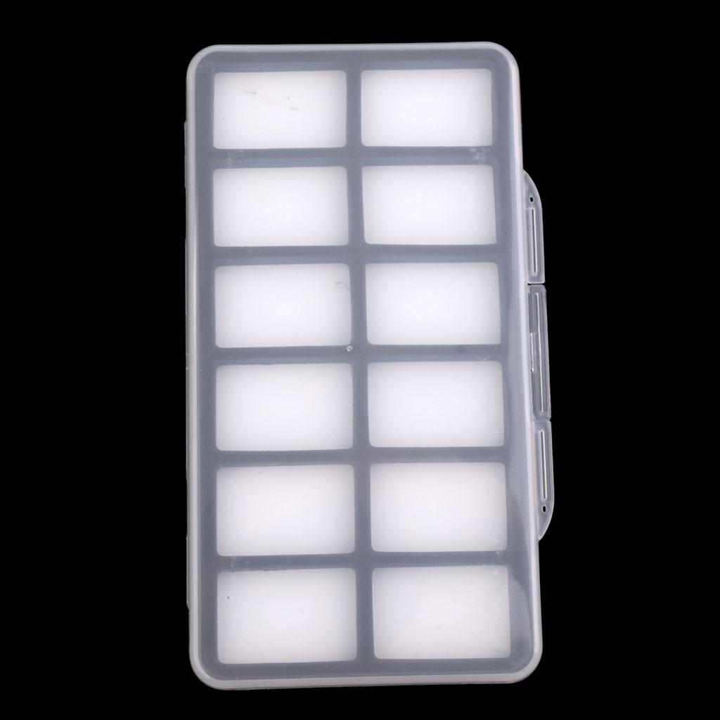 Fly Fishing Box 12 Compartments Foams Insert Slim Fly Box Flies Hook Case