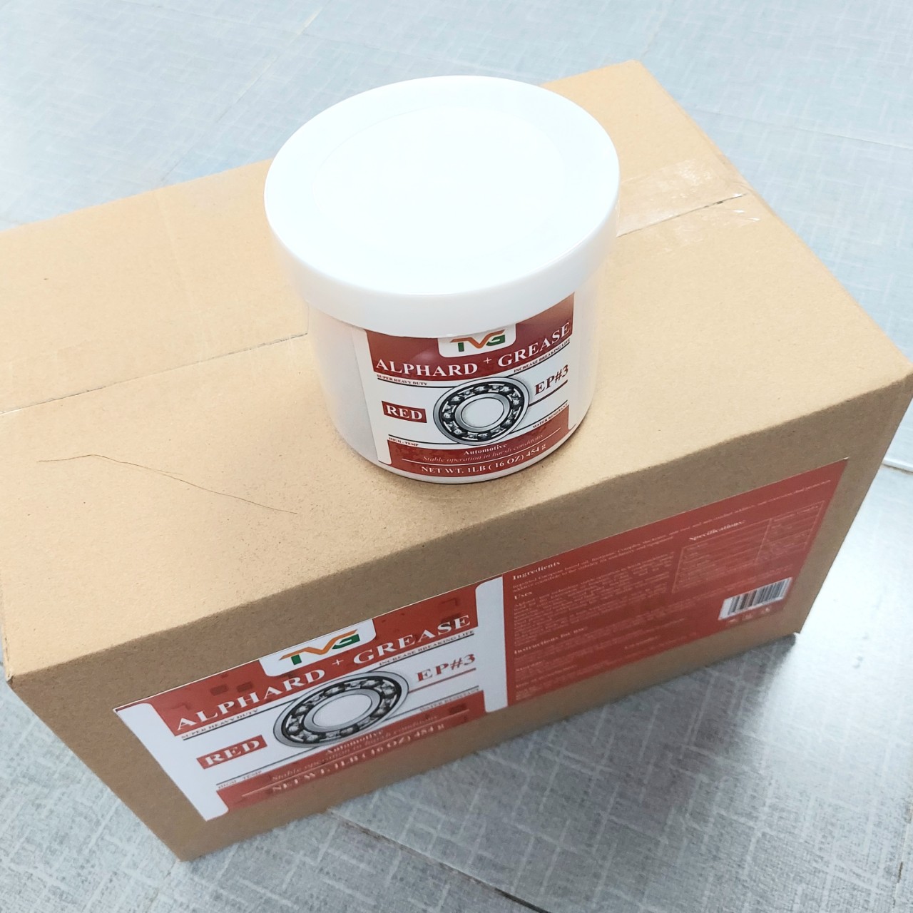 MỠ BÒ ĐỎ CHỊU NHIỆT VÀ KHÁNG NƯỚC ALPHARD GREASE RED EP3 454GR