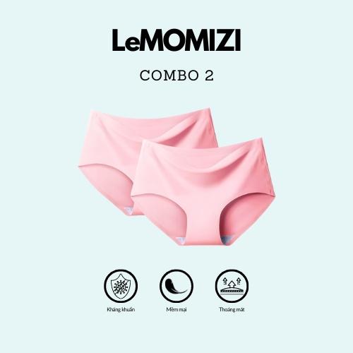 COMBO 2 Quần Lót Nữ Đúc Su cao cấp thun lạnh không đường may kháng khuẩn LeMOMIZI Size M-XXL dscombo2