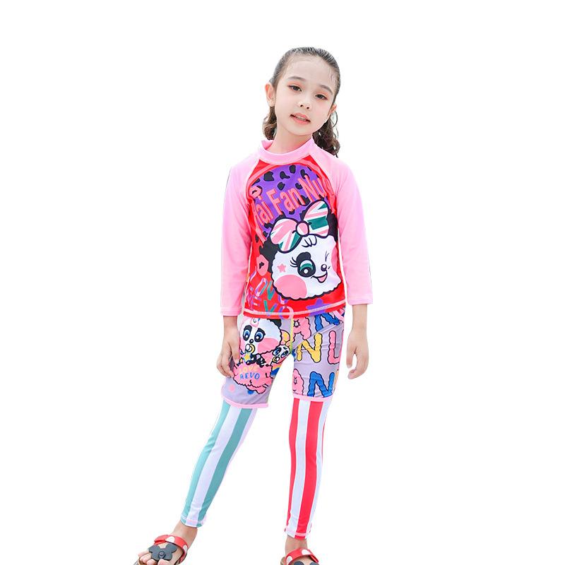 Cô gái Trẻ Em 3 Mảnh Tay Dài CHỐNG Nắng UV Bơi Chống Nắng Đồ Bơi Áo Tắm cho Bé Trai Cho Bé Con Đồ Bơi