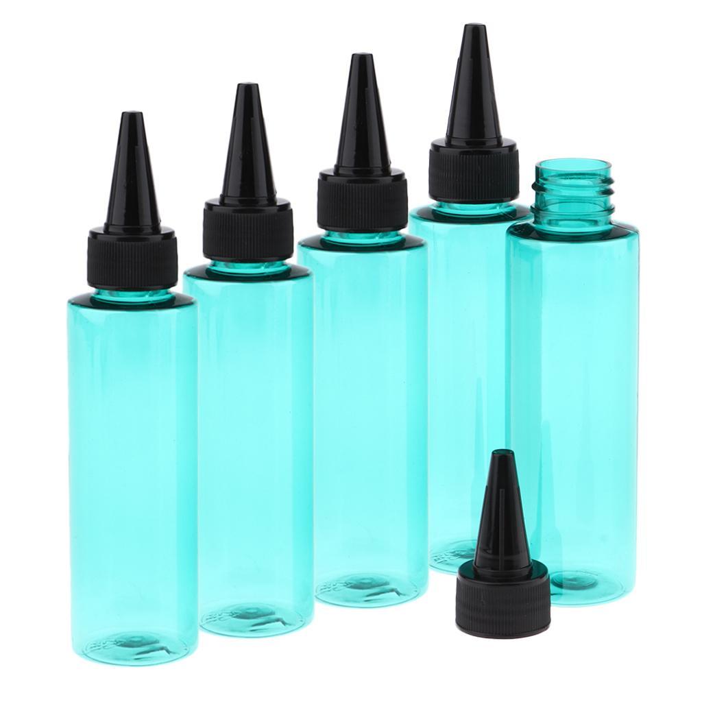 Pack of 5 100ml Empty Essential Oil Bottle Refillable Travel Cream Liquid Aromatherapy Perfume Vials With Black Cap