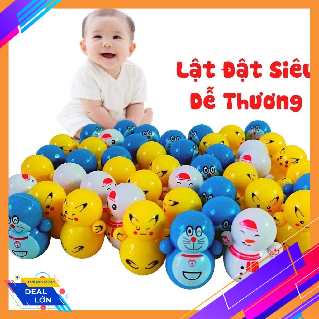 Lật Đật Mini Doremon &amp; Pikachu ,mô phỏng nhân vật hoạt hình - Lật Đật Mô Hình xinh xắn 2021