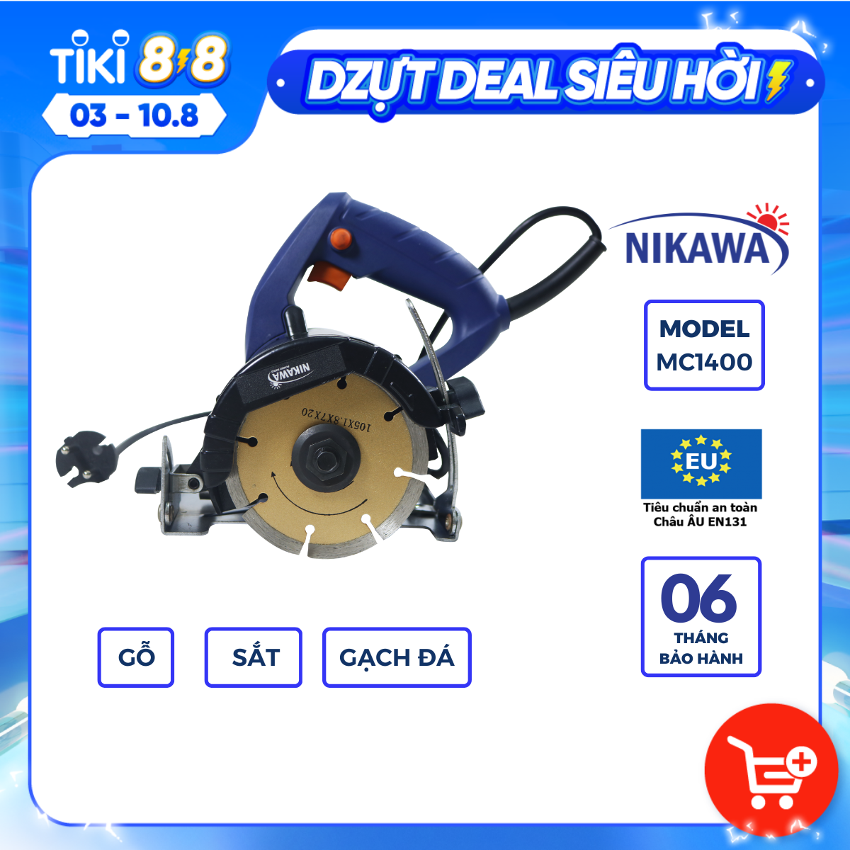 Máy Cắt Gạch, Đá Đa Năng Nikawa NK-MC1400