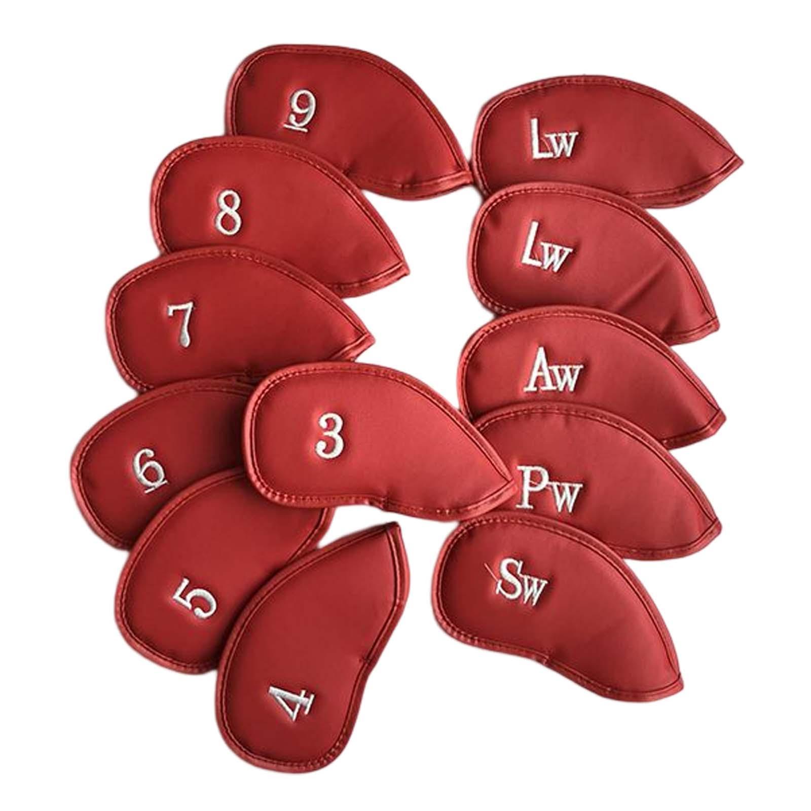 12 Pieces Golf Iron Headcover Set Golf Club Head Cover Protector Golf Accessories