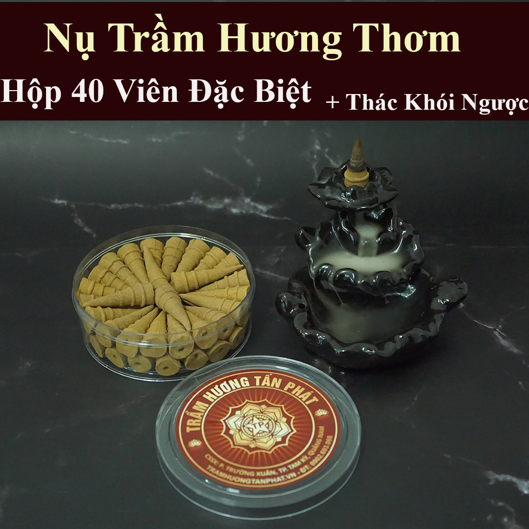 Nụ Trầm Hương loại Đặc Biệt rất Thơm ( Hộp 23, 40 viên, 2 Hộp 40 viên + Tặng Lư Xông)