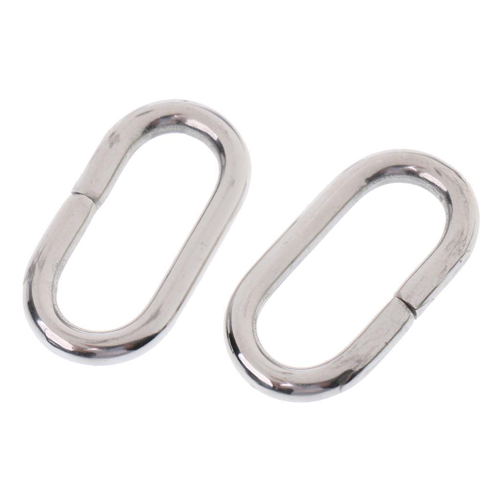 4 Piece  Stainless Steel Rings Nylon  Strap Belt Buckle