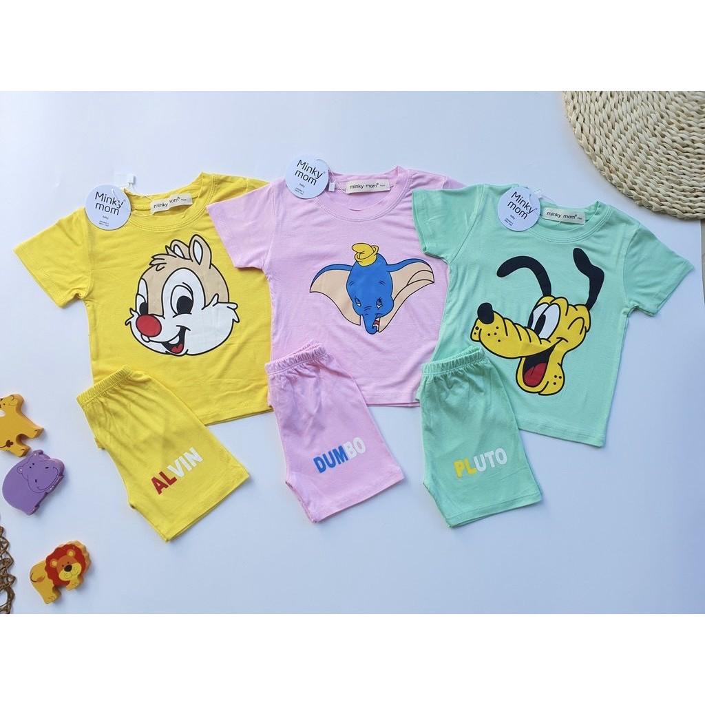 Bộ cộc tay cho bé Bộ cộc tay DISNEY cho bé trai bé gái chất thun lạnh cao cấp siêu mềm siêu mát