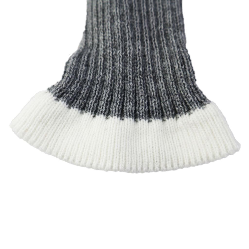 3pcs Golf Knitted Club Head Covers Driver, Fairway Headcover Black Blue
