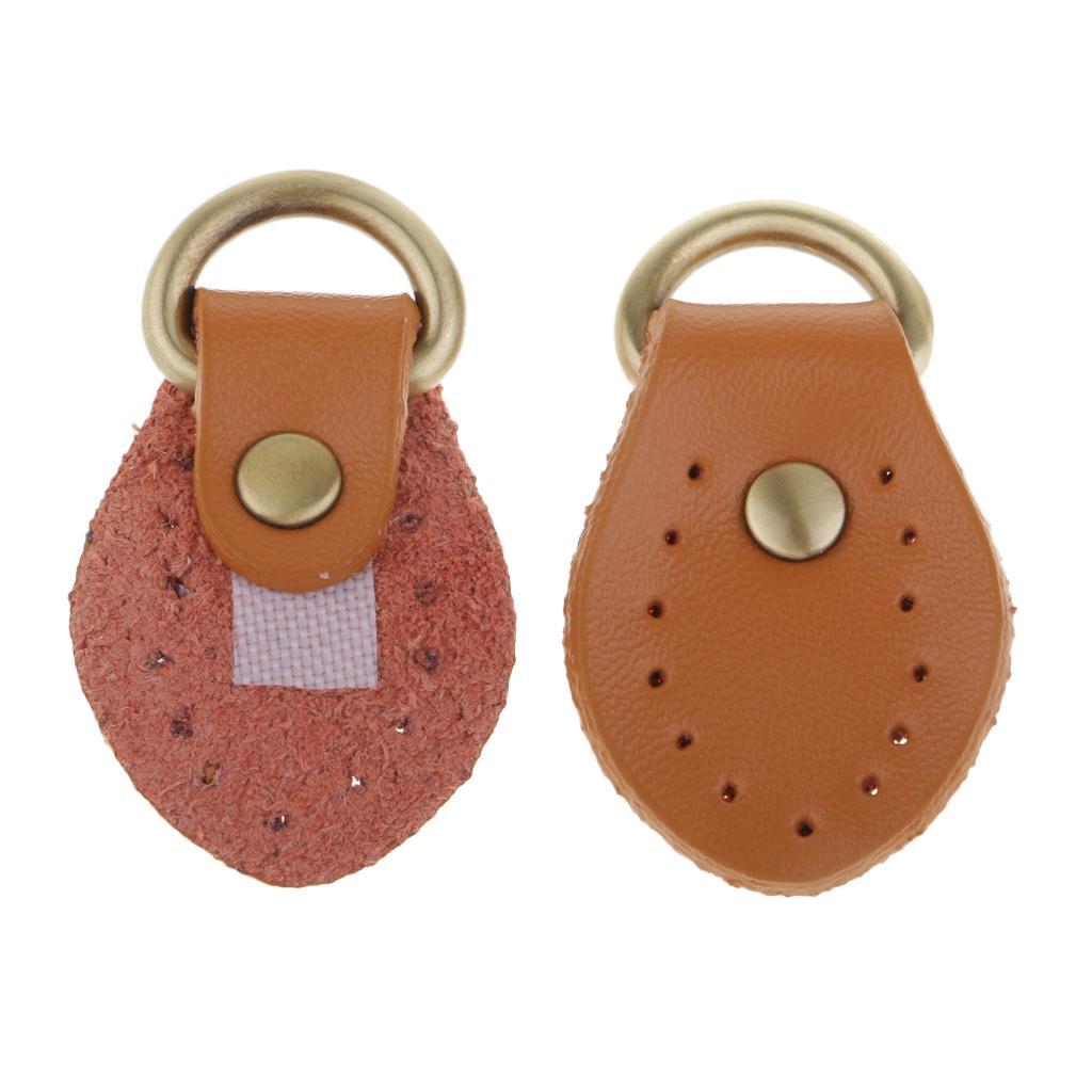 2-7pack 2pcs PU Leather Handle Snap Buckles for Handbag Making Accessories Brown