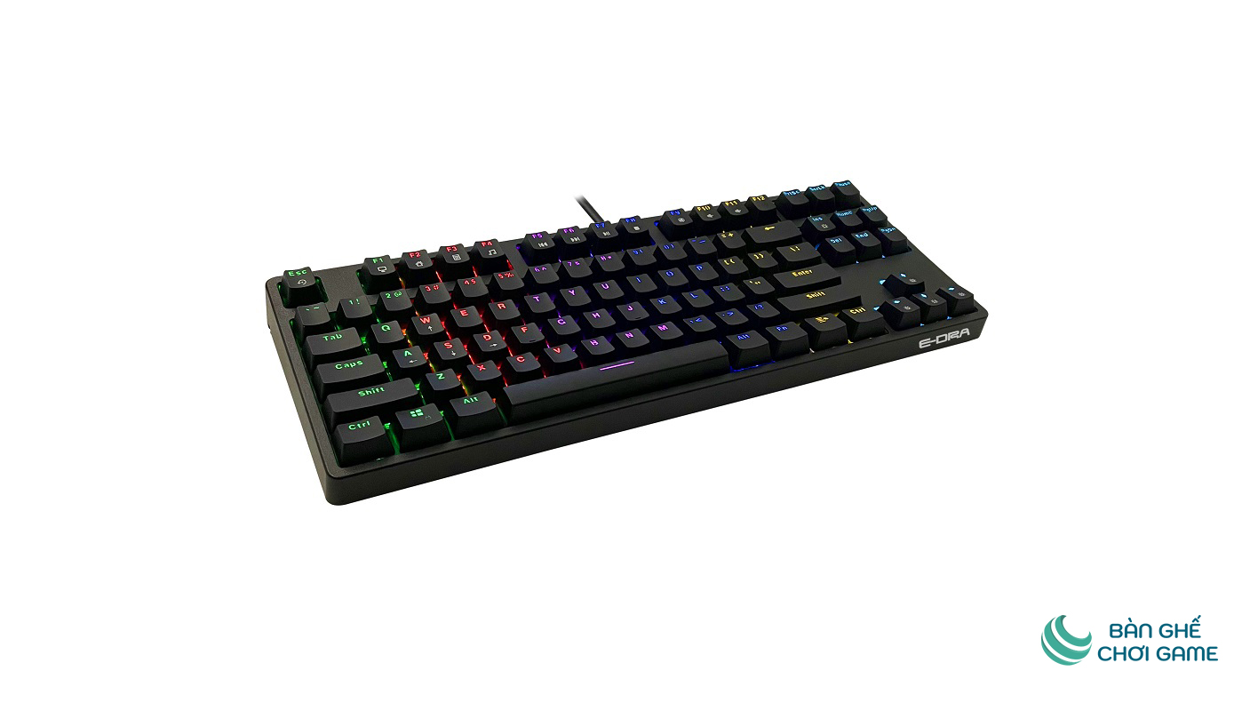 Bàn phím cơ E-Dra EK387L TKL Rainbow Huano Switch - Hàng chính hãng