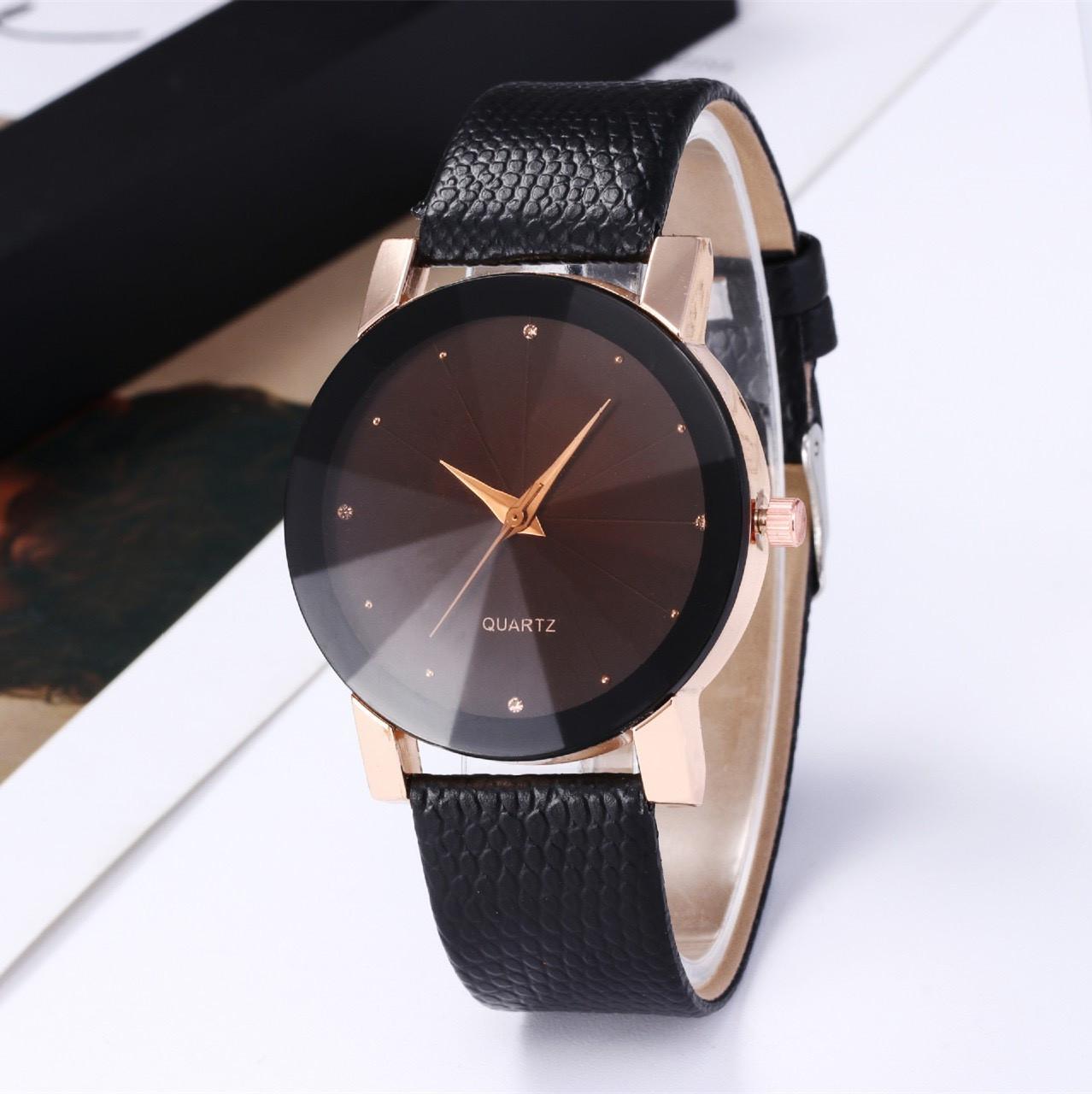Đồng hồ đeo tay dây da phong cách hàn quốc hot hit đẹp đẽ sang trọng dành cho nam nữ DH96
