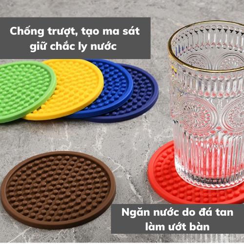 Đế lót ly cao su PVC lót cốc tiện lợi chất lượng miếng lót ly chống trượt dễ dàng sử dụng và vệ sinh bảo hành 1 đổi 1