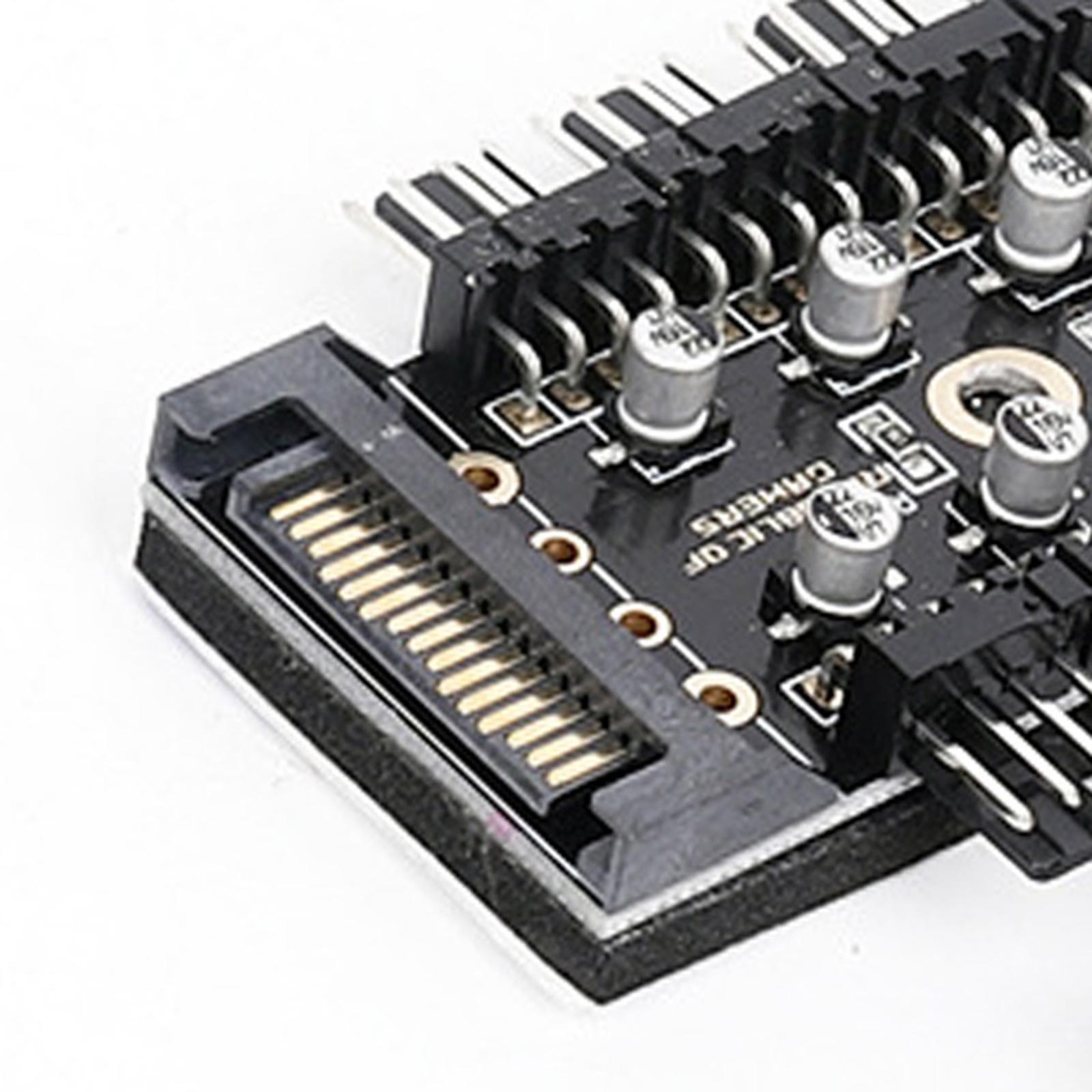 1 to 10 pin PWM Cooler Extension Socket 12V 4D interface