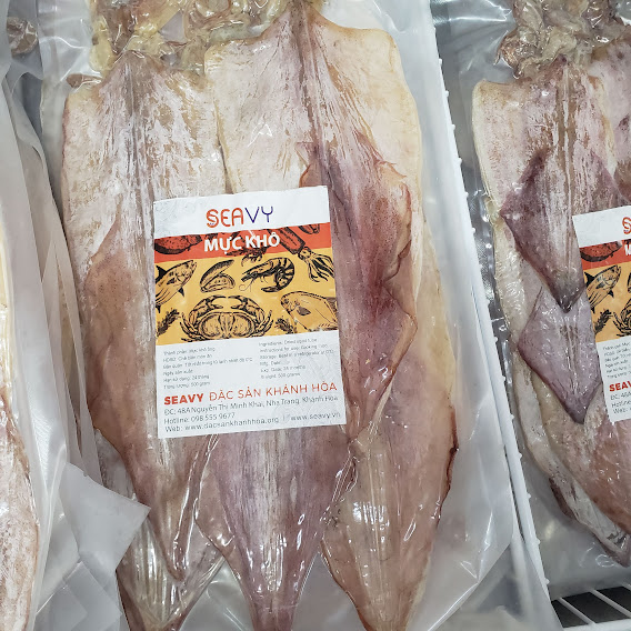 Đặc Sản Nha Trang - Mực Khô Lớn Loại 1 Size 12 Con/kg Seavy Gói 500G