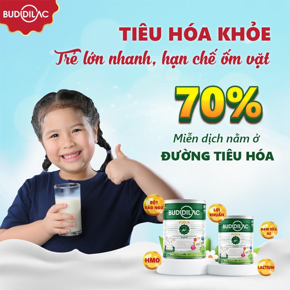Sữa Bột BUDDILAC Pedia Giúp Bé Ăn Ngon, Tăng Cường Miễn Dịch Phát Triển Toàn Diện lon 900gr