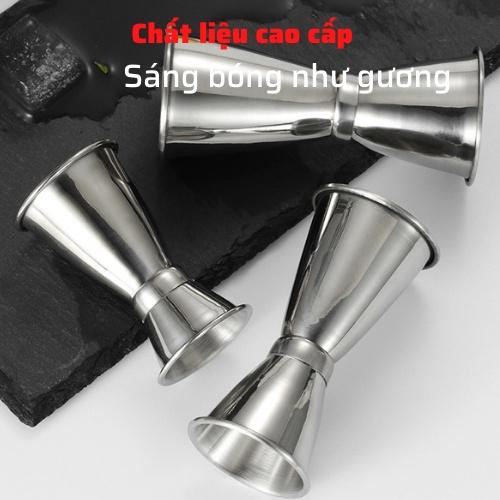 ly đong zigger định lượng 20-40cc bằng inox 2 đầu cao cấp, jigger chuyên dụng dụng cụ pha chế quán Bar nhỏ gọn