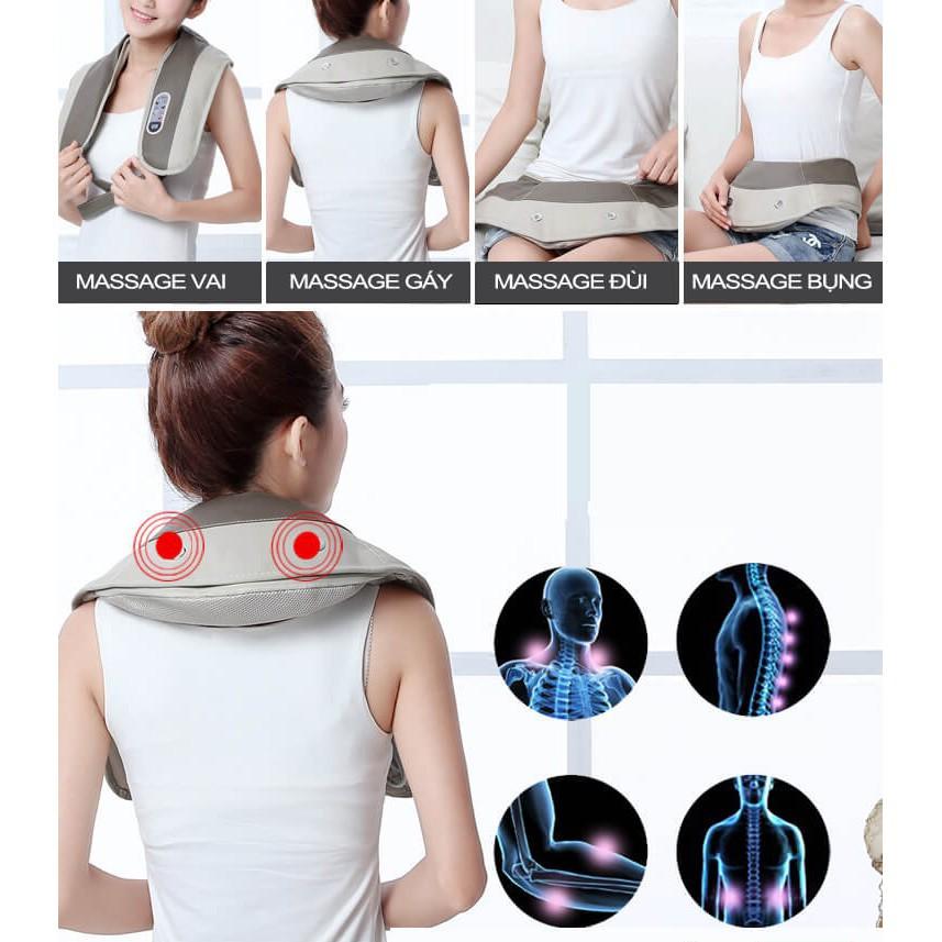 Đai massage đấm bốc lưng, vai cổ gáy đấm bóp toàn thân giảm cơn đau nhứt mõi hiệu quả.