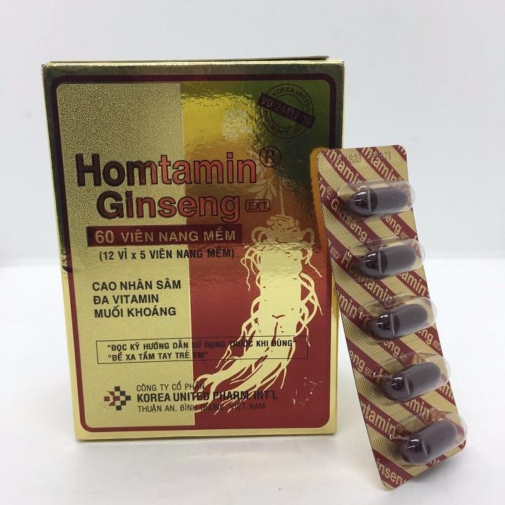 HOMTAMIN GINSENG GOLD (Hộp 12 vỉ x 5 viên)