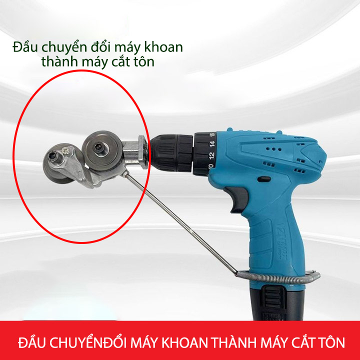 Đầu chuyển đổi cắt tôn thế hệ mới, biến máy khoan vít thành máy cắt tôn