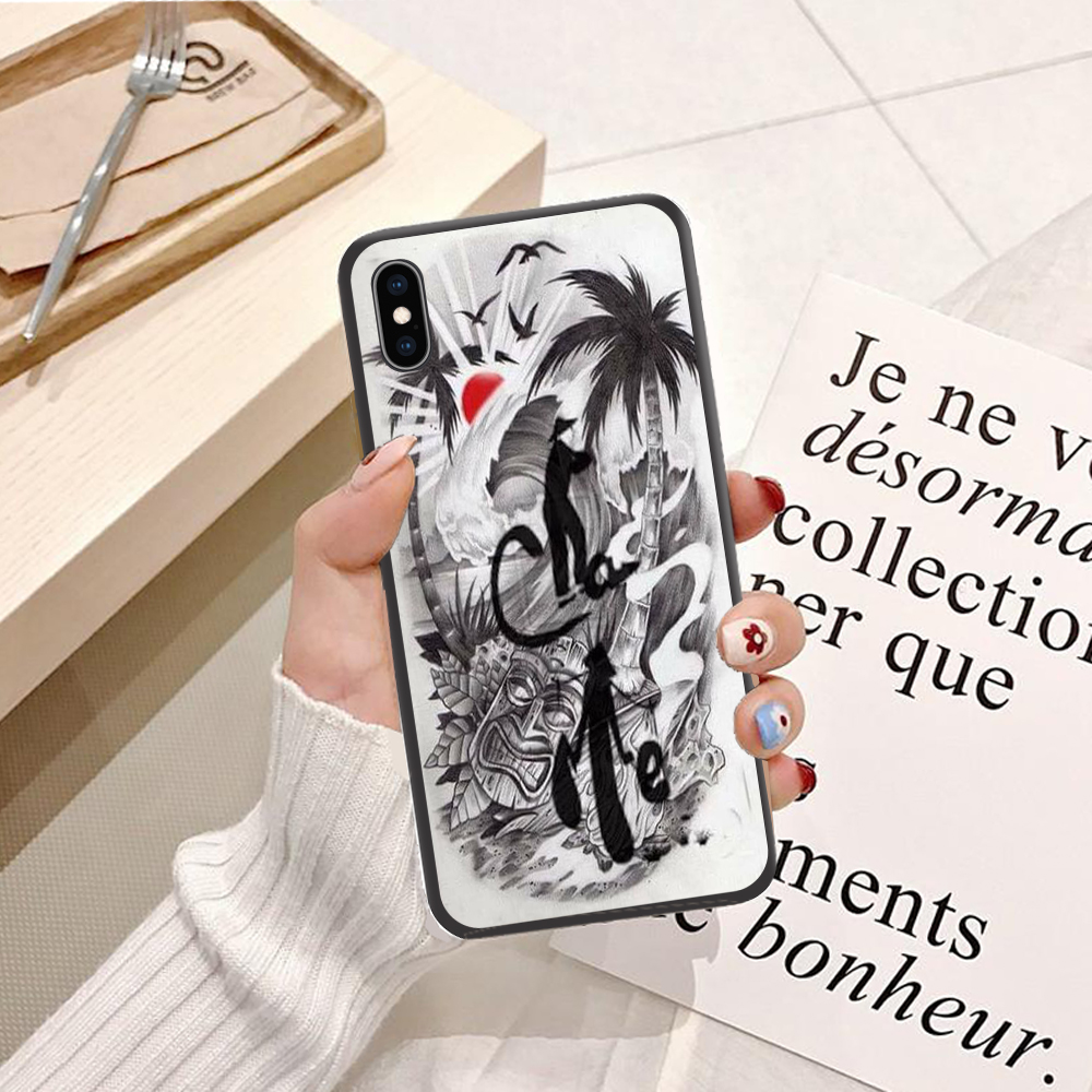 Ốp lưng điện thoại iPhone XS Max viền silicon dẻo TPU hình Thư Pháp - Hàng chính hãng