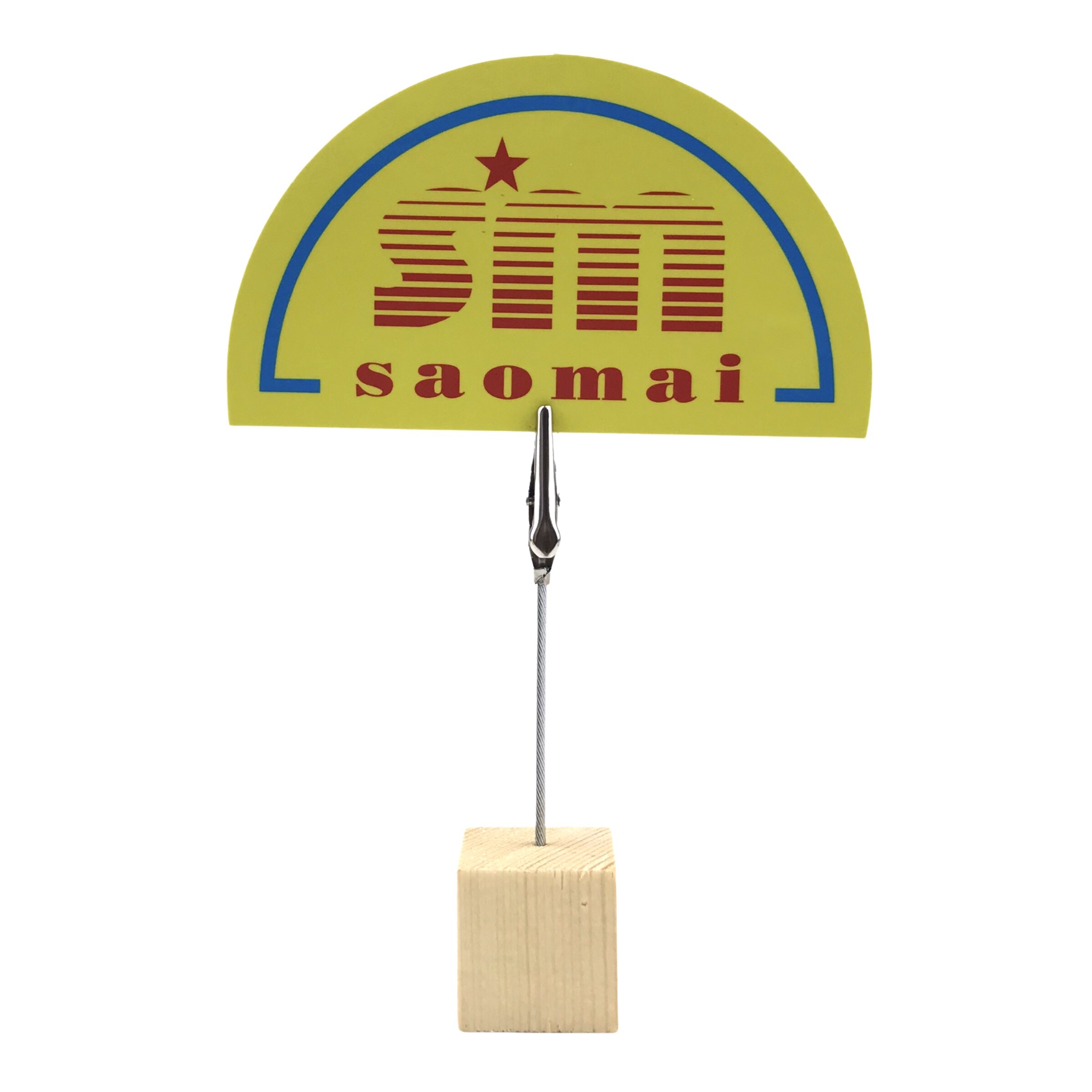 Wobbler đế gỗ WB-006 3x3cm kẹp nhọn - Bịch