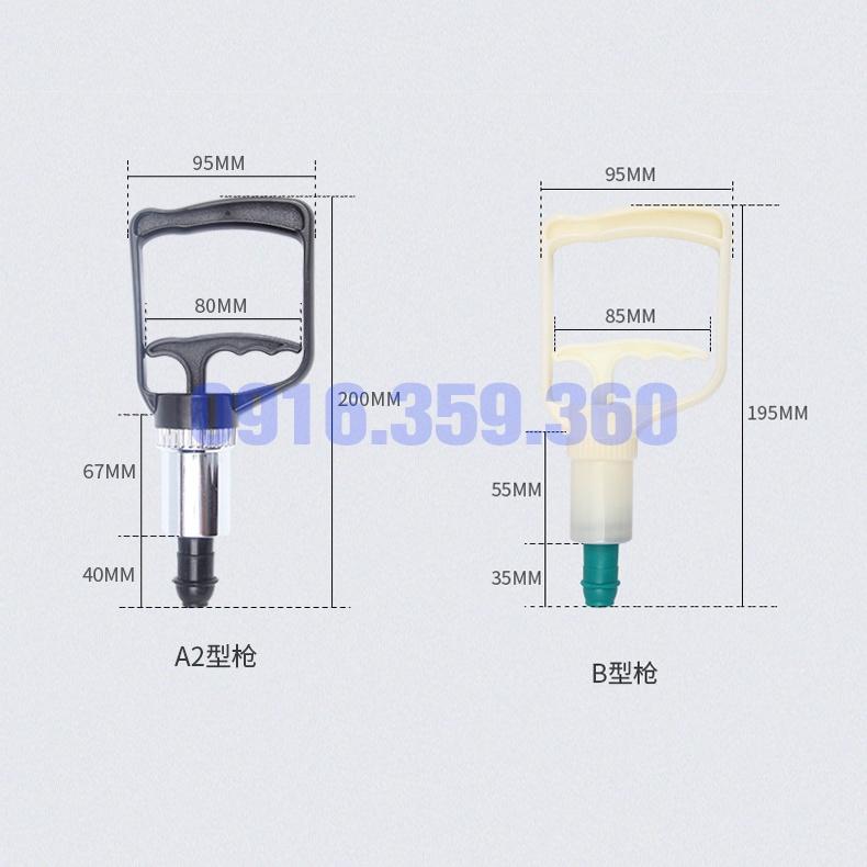 Súng giác hơi đen chân không không dùng lửa kèm dây nối giác hơi vòi dẫn khí