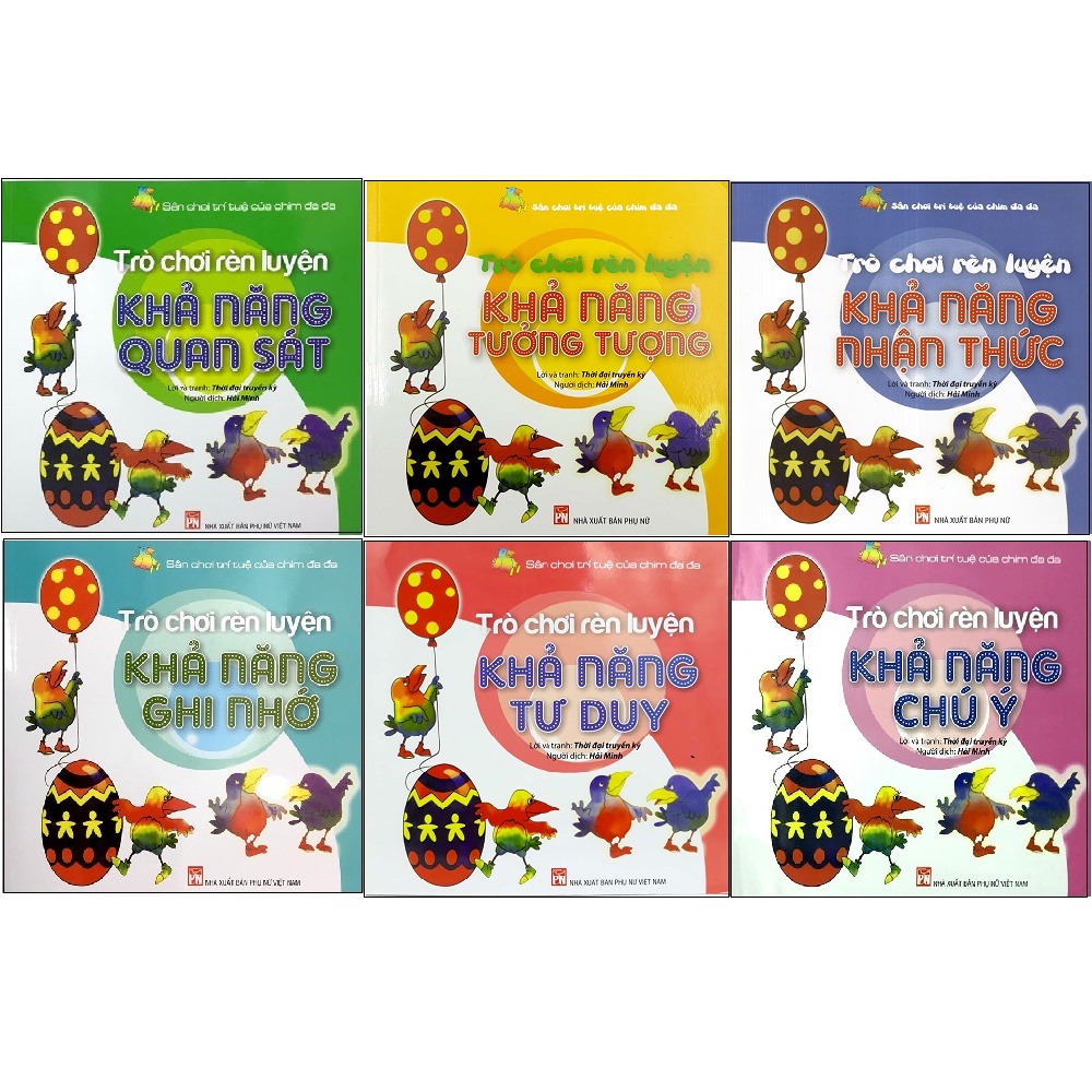 Combo Sân Chơi Trí Tuệ Của Chim Đa Đa - Trò Chơi Rèn Luyện Khả Năng Bộ 6 Cuốn