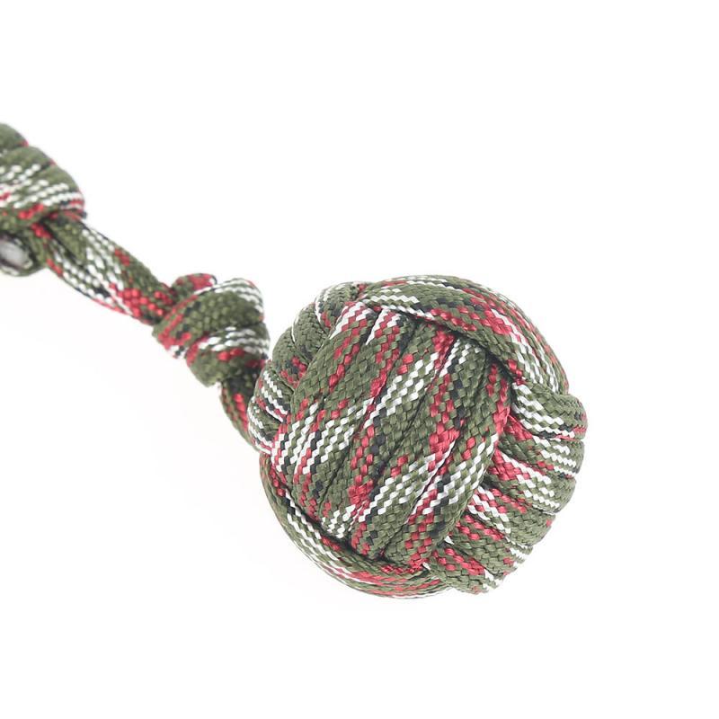 1 PC Monkey Fist Outdoor Hiking Travel Security Military Keychain Steel Ball Great M8