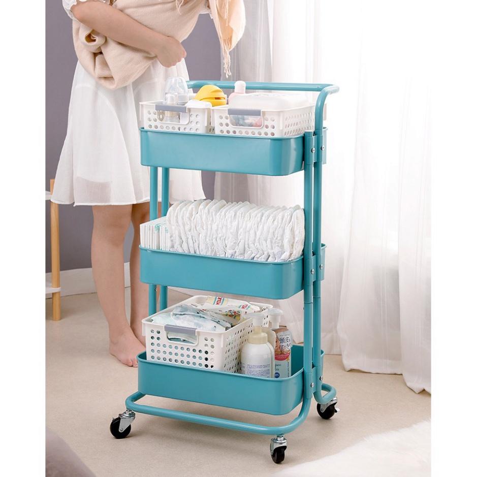 Xe Đẩy Spa 3 Tầng Đa Năng - Kệ để đồ bỉm sữa