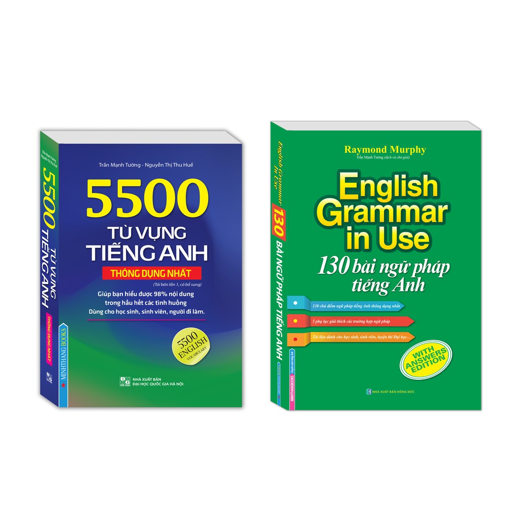 Combo 130 bài ngữ pháp tiếng Anh , 5500 từ vựng tiếng Anh thông dụng nhất