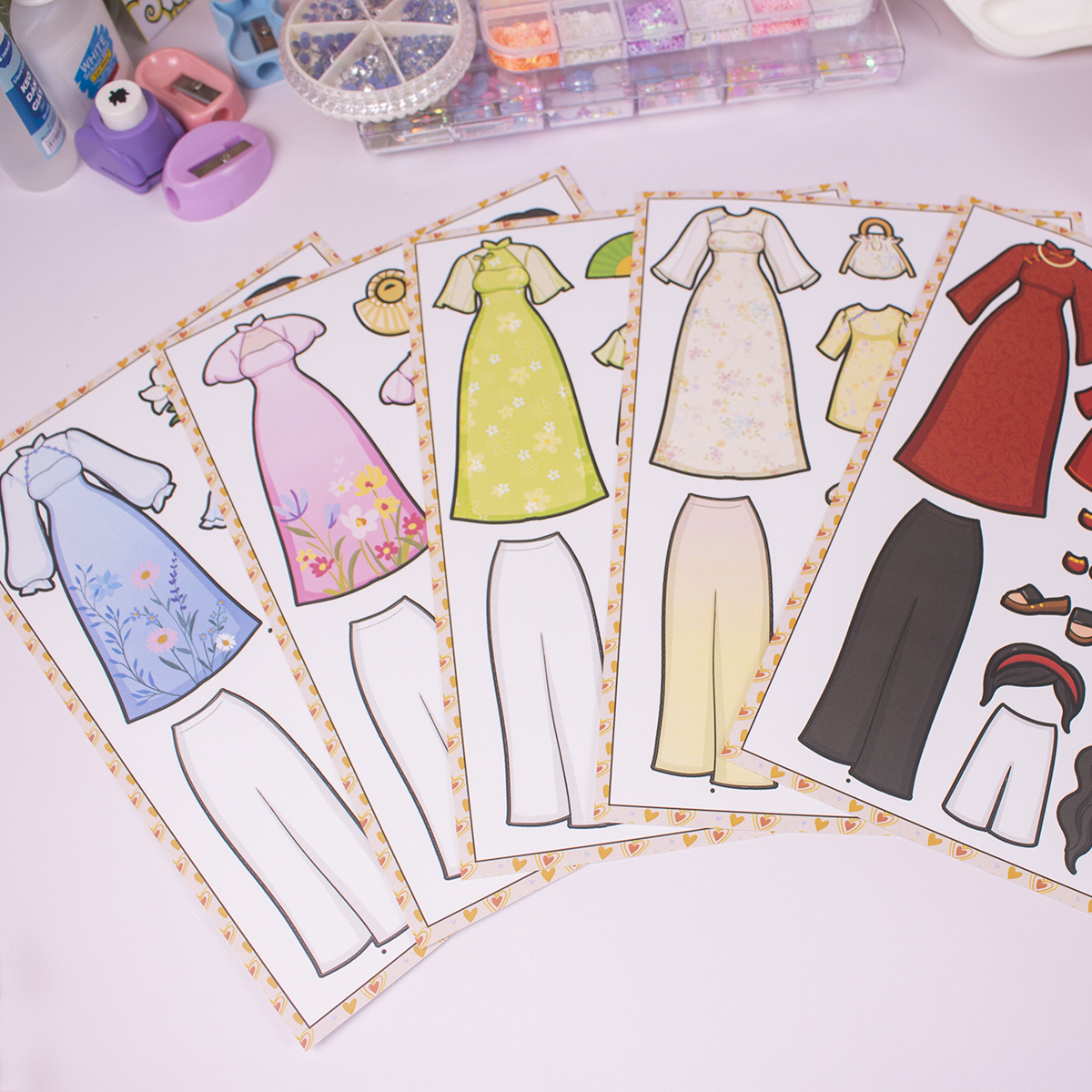 Bộ Thủ công Búp bê giấy Cadiy Tiệm Áo dài Sáng tạo cho Bé