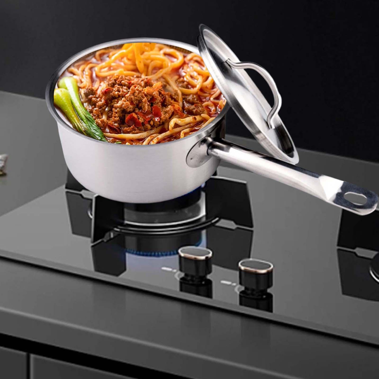 Stainless Steel Small Pot Milk Soup Pan for Home Kitchen Restaurant Gravies