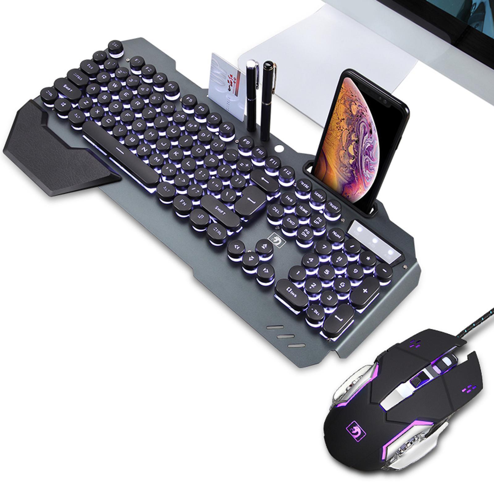Amagogo Gaming 2.4G Wireless Connection, Optical Keyboard Mouse Set Rechargeable