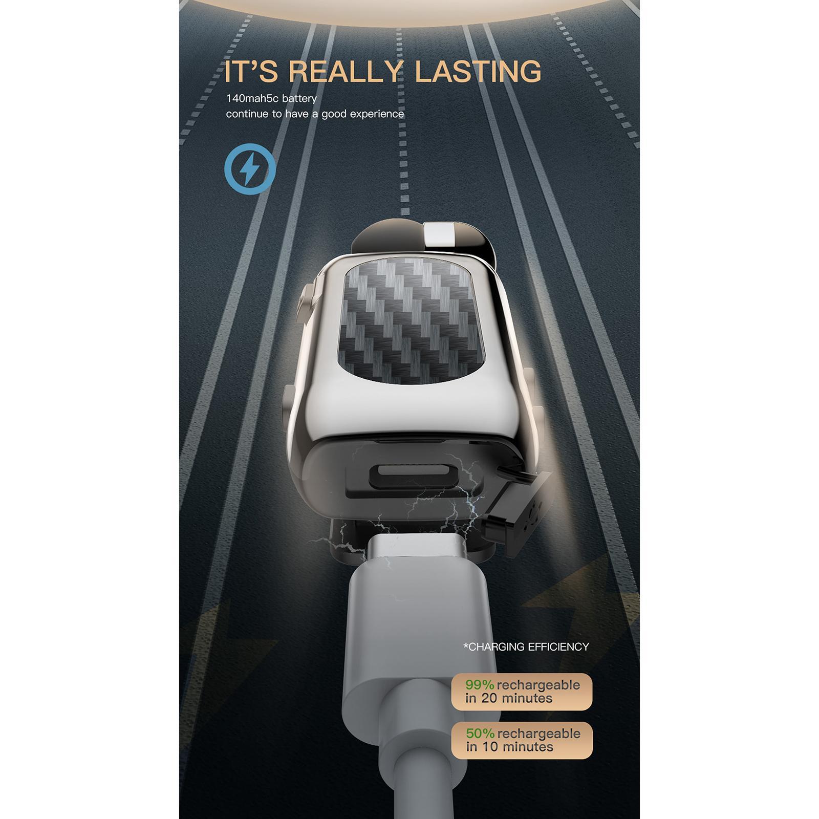 Retractable Bluetooth 5.2 Lavalier Earphone Stereo Clip on Headphones for Office