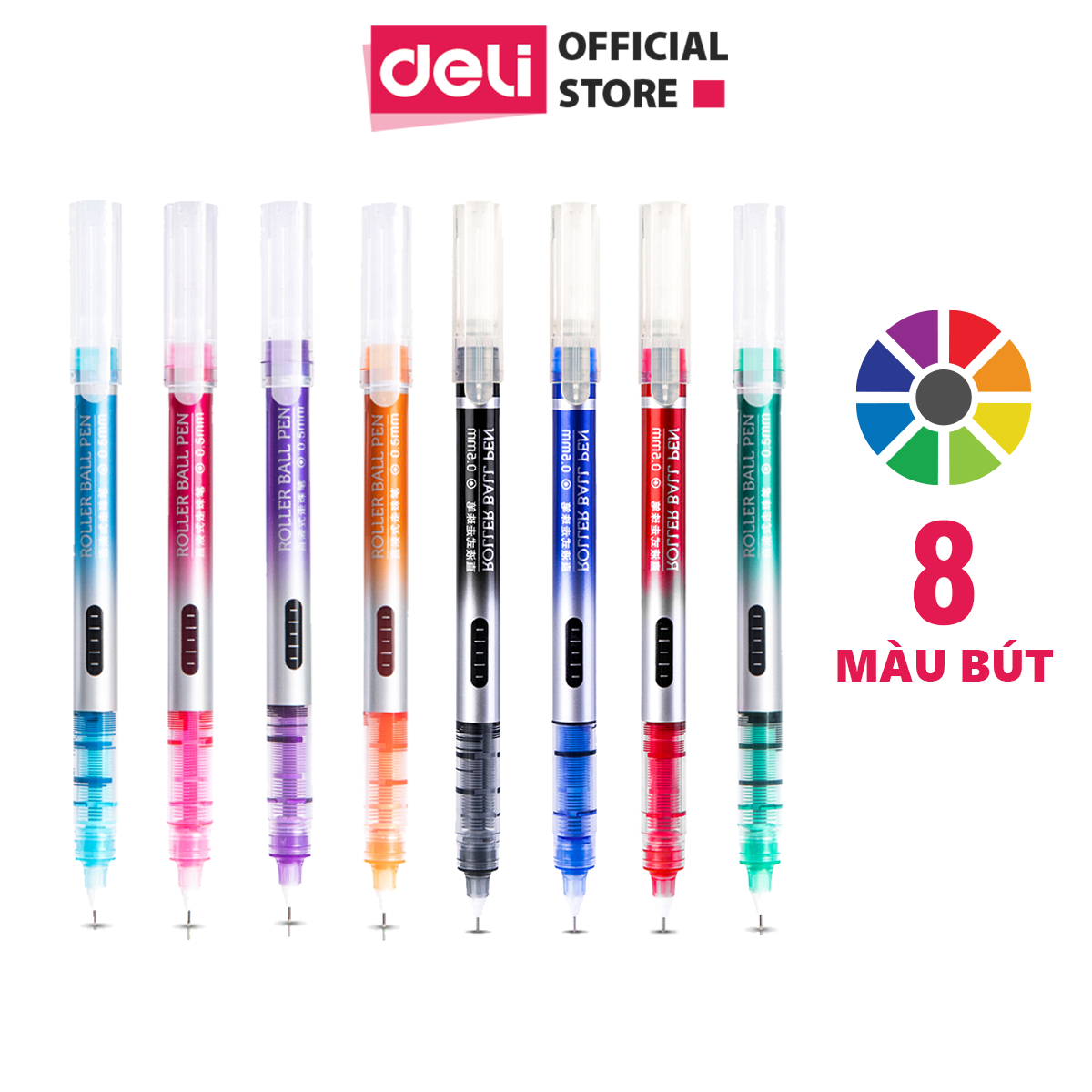 Bút Bi Nước Mực Gel Nhiều Màu Lẻ Chiếc Deli - Mực Trơn Đều Nhanh Khô Không Lem Phù Hợp Hoc Sinh Văn Phòng Ghi Chép Trang Trí Sổ Tay Kế Hoạch Planner - S853