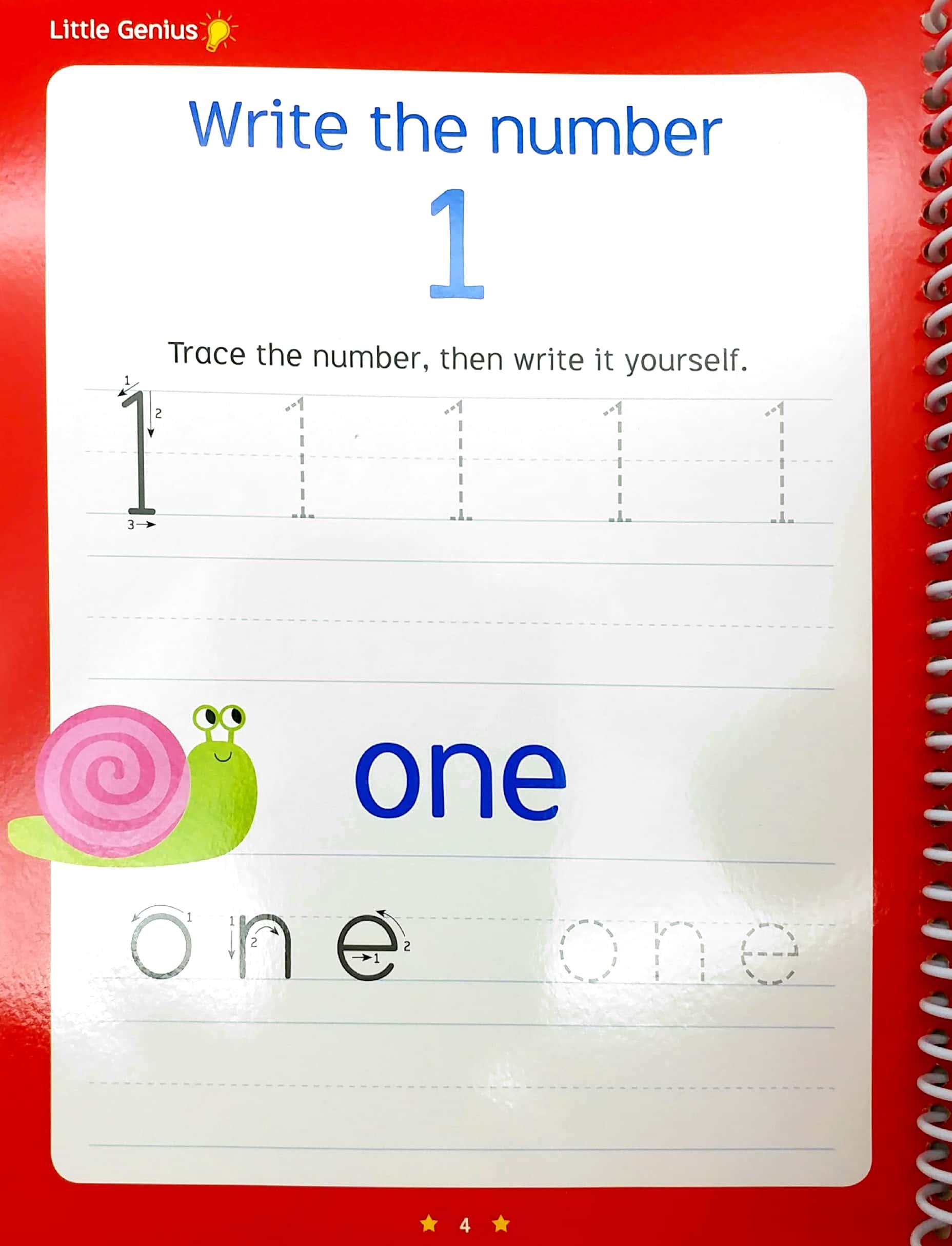Little Genius Write And Wipe Bind Up - Numbers