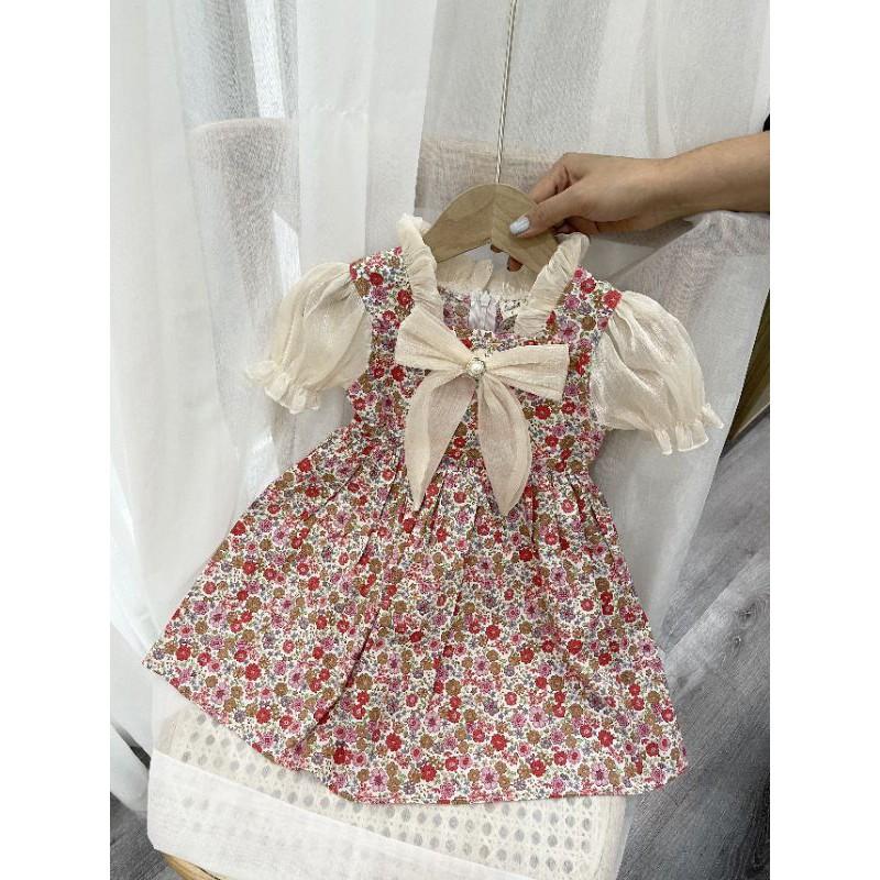 Váy hoa bé gái