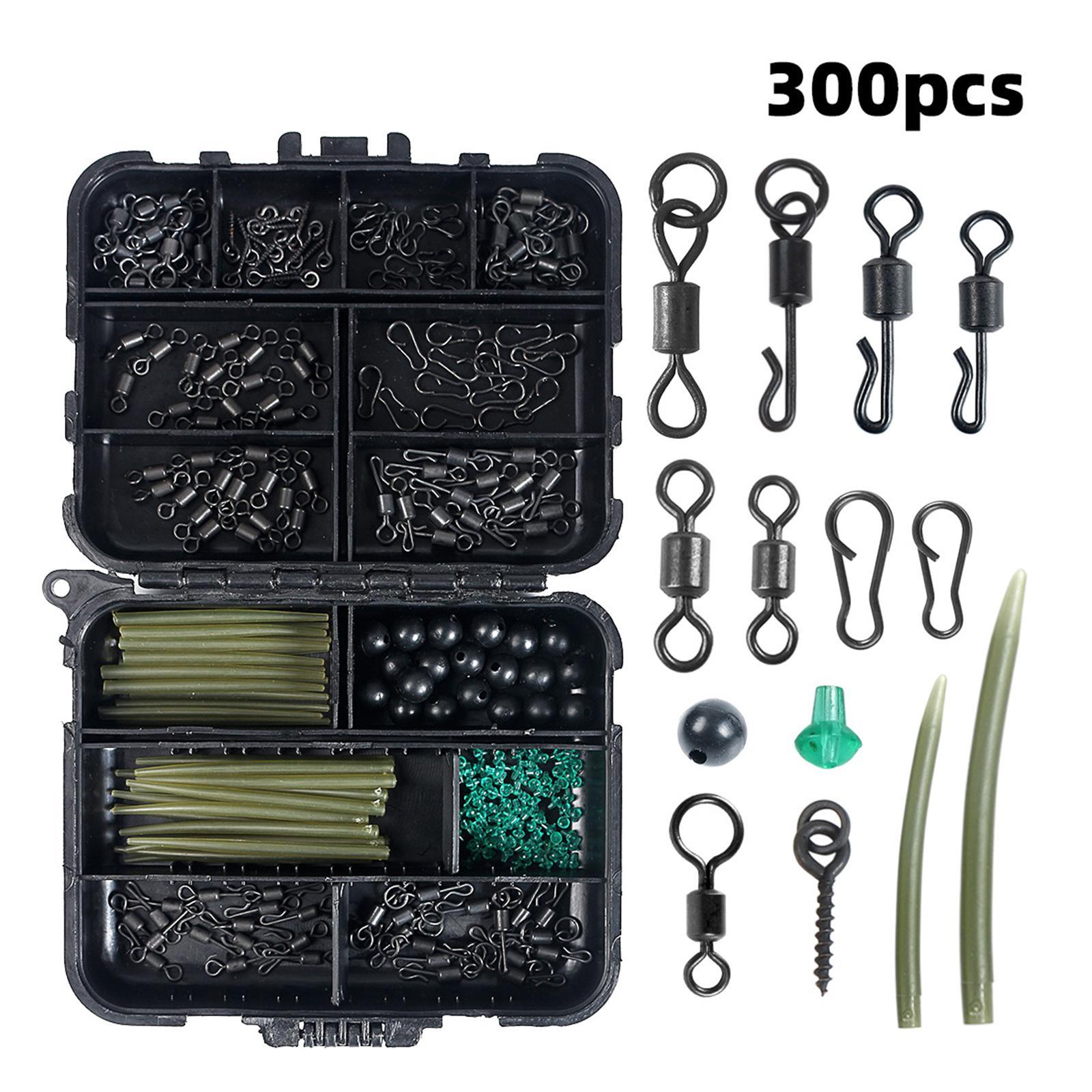 300x Carp Fishing Tackles Rolling Swivels Snaps Stop Beads Coast Fishing