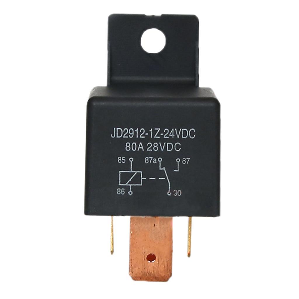 JD2912-1Z-24VDC 28V/80A 5Pin Changeover Switch SPDT Relay for Car Motorcycle