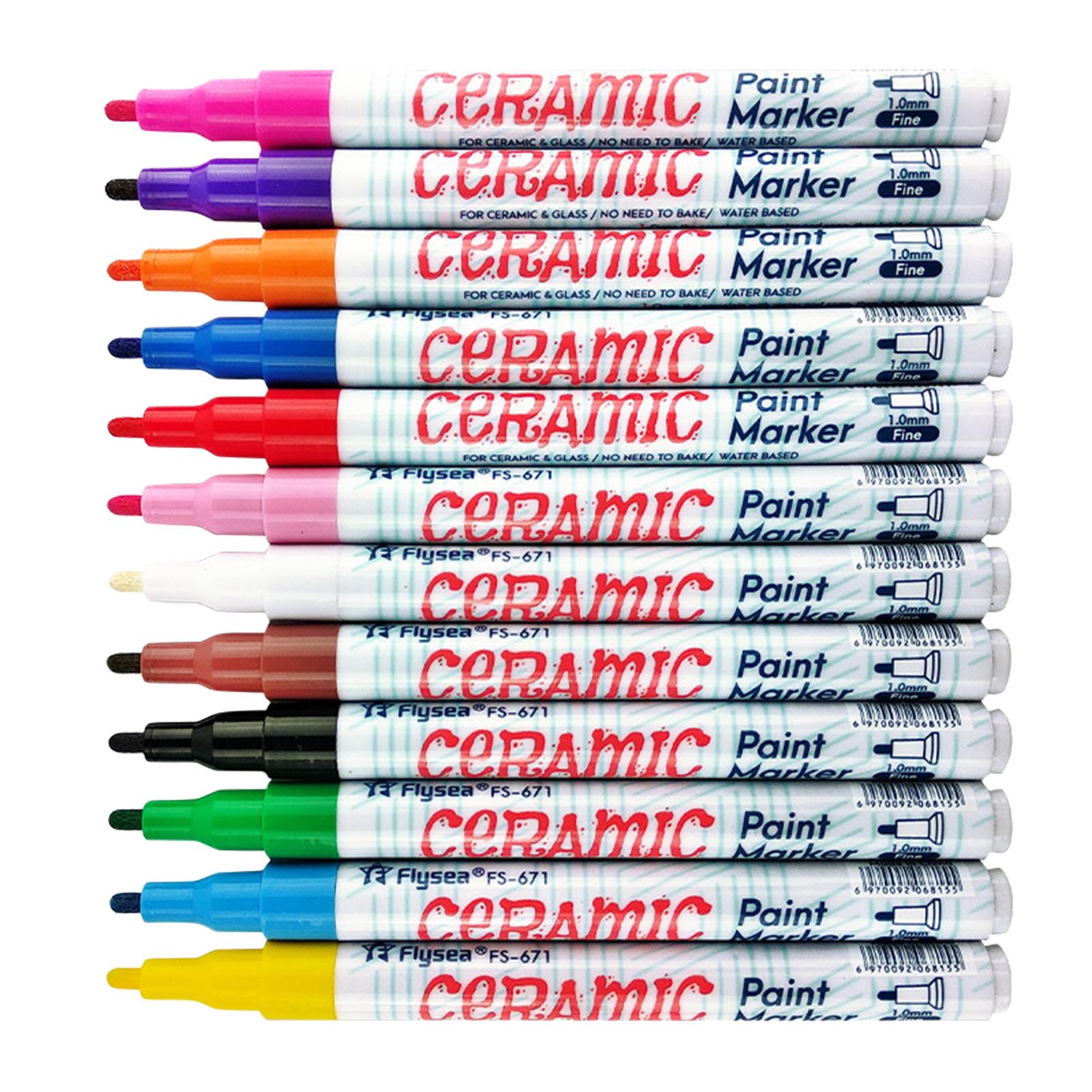 Adults Kids Coloring Paint Pens for Rock Painting, Stone, Ceramic, Glass 12