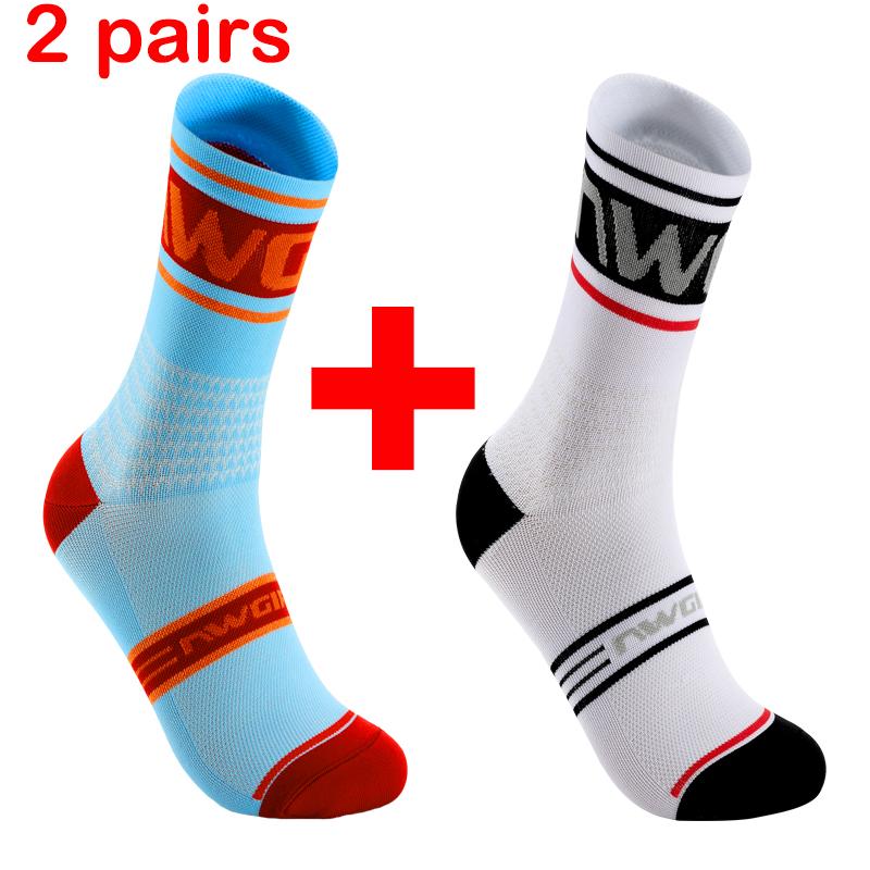 2 chiếc vớ xe đạp chuyên nghiệp đi xe đạp đi xe đạp nam nam Color: 2pairsH Size: 39-45