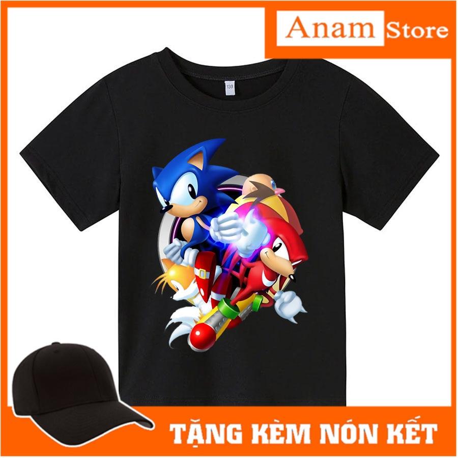 Áo thun cho bé sonic super , 4 màu, có size người lớn, Anam Store