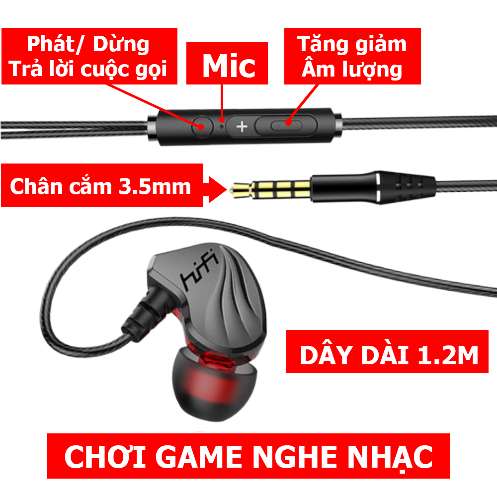 Tai nghe nhét tai POERMAX S2000- Hàng Chính Hãng