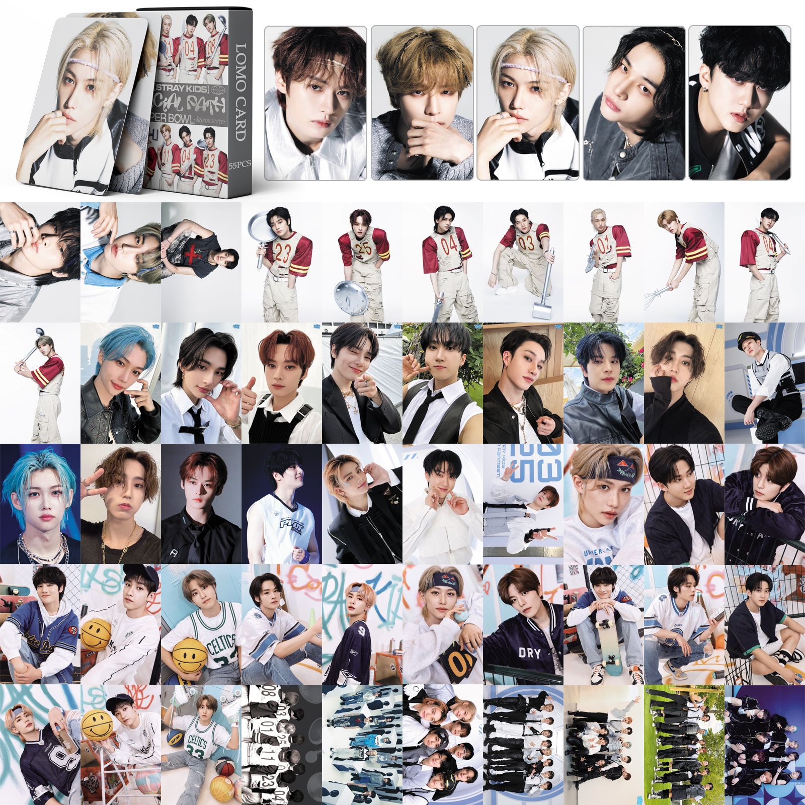 Set 55 lomo card StrayKids Supe Bowl Japan 2023